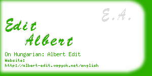 edit albert business card